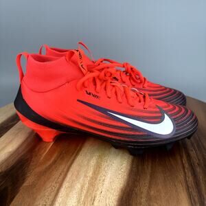 Nike Zoom Air Vapor Pro 1 Men's Size 9.5 Crimson Red Football Cleats HF9409-600
